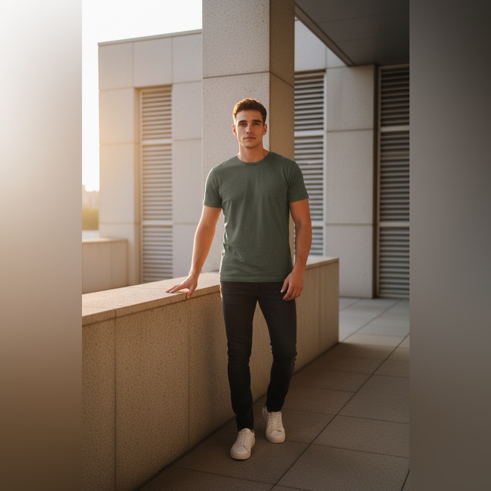 Old Navy Men's Olive Short Sleeve Tee